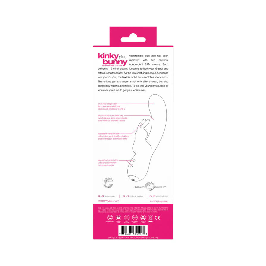Kinky Bunny Plus Rechargeable Rabbit by VeDO from LoveMart Co.