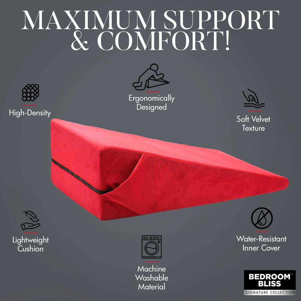 Xl-Love Cushion Large Wedge Pillow by XR Brands from LoveMart Co.