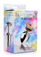 Rainbow Prism Heart Anal Plug - Small by XR Brands from LoveMart Co.