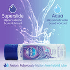 Skins Fusion Hybrid Silicone and Water Based Lubricant 4.4oz by Creative Conceptions from LoveMart Co.