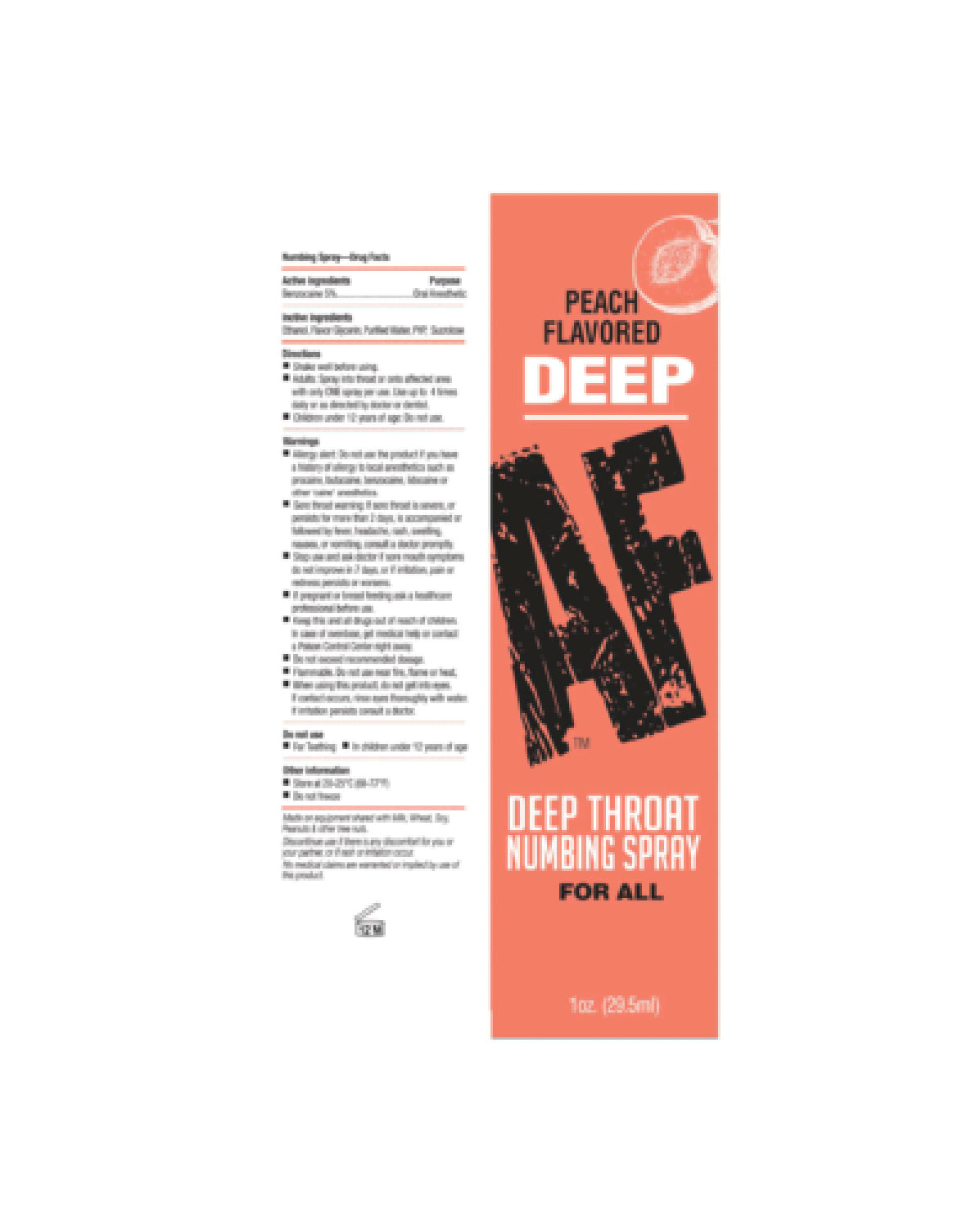 Deep Af Numbing Throat Spray 1 Oz by Little Genie from LoveMart Co.
