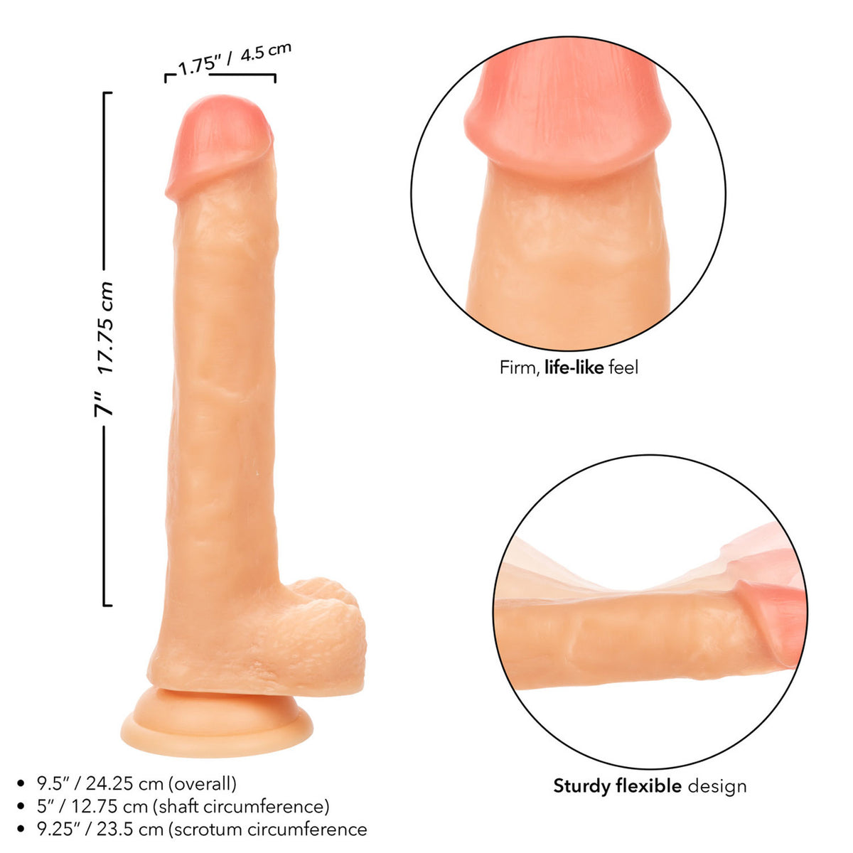 Working Stiff the Cabana Boy 7" - Ivory by CalExotics from LoveMart Co.