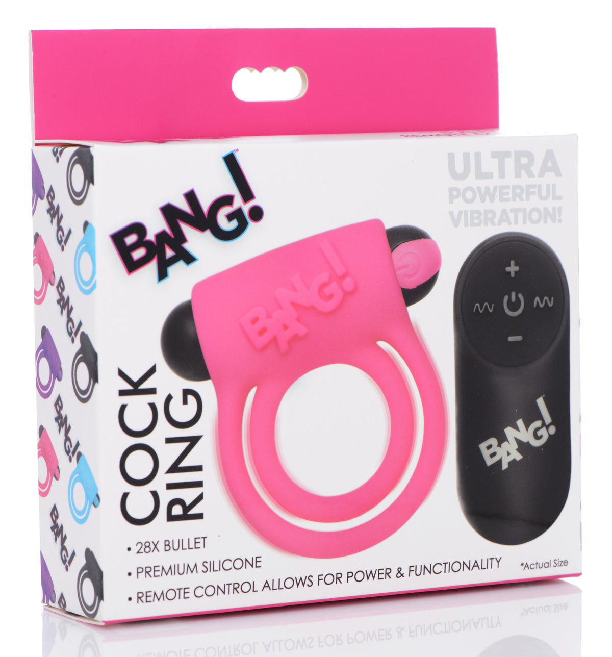 Bang - Silicone Cock Ring and Bullet With Remote Control by XR Brands from LoveMart Co.