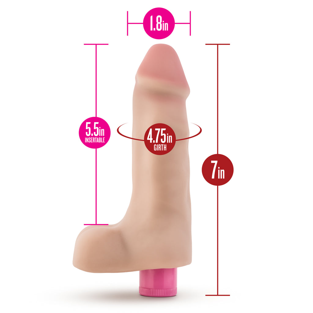 X5 Plus - 7 Inch Vibrating Cock by Blush from LoveMart Co.