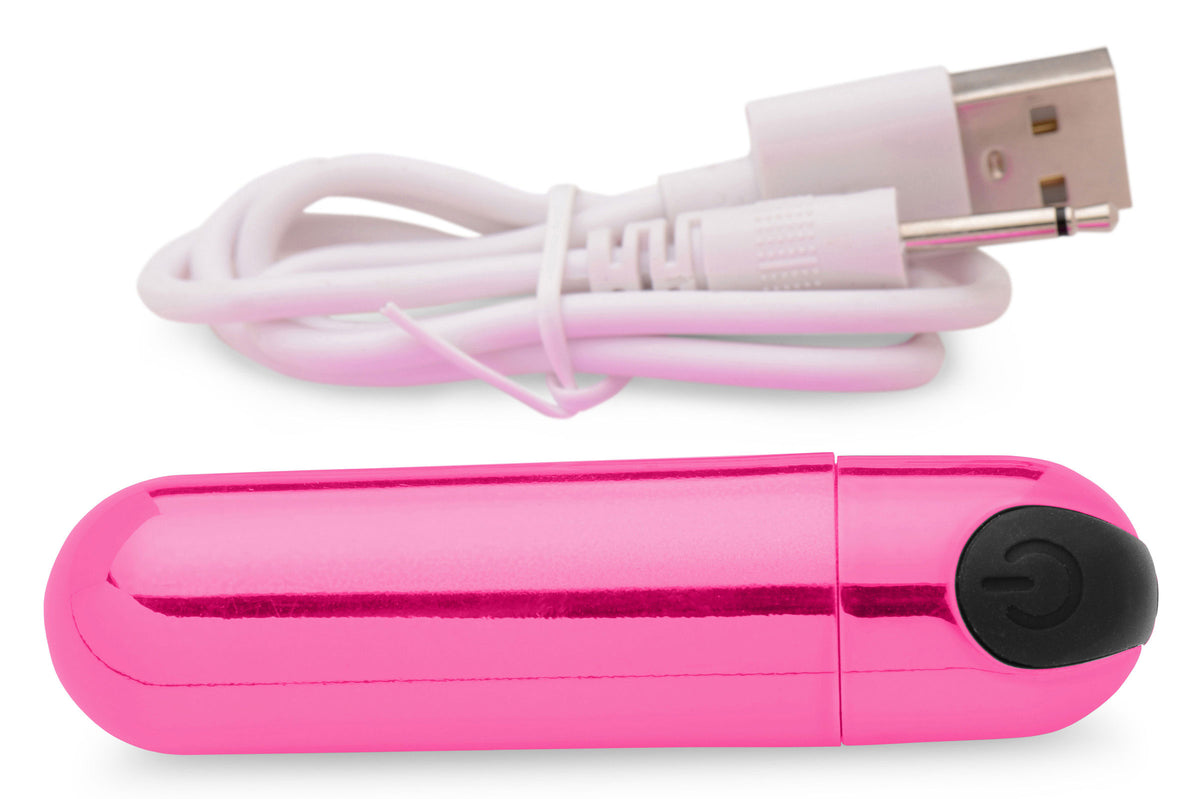 10x Rechargeable Vibrating Metallic Bullet by XR Brands from LoveMart Co.
