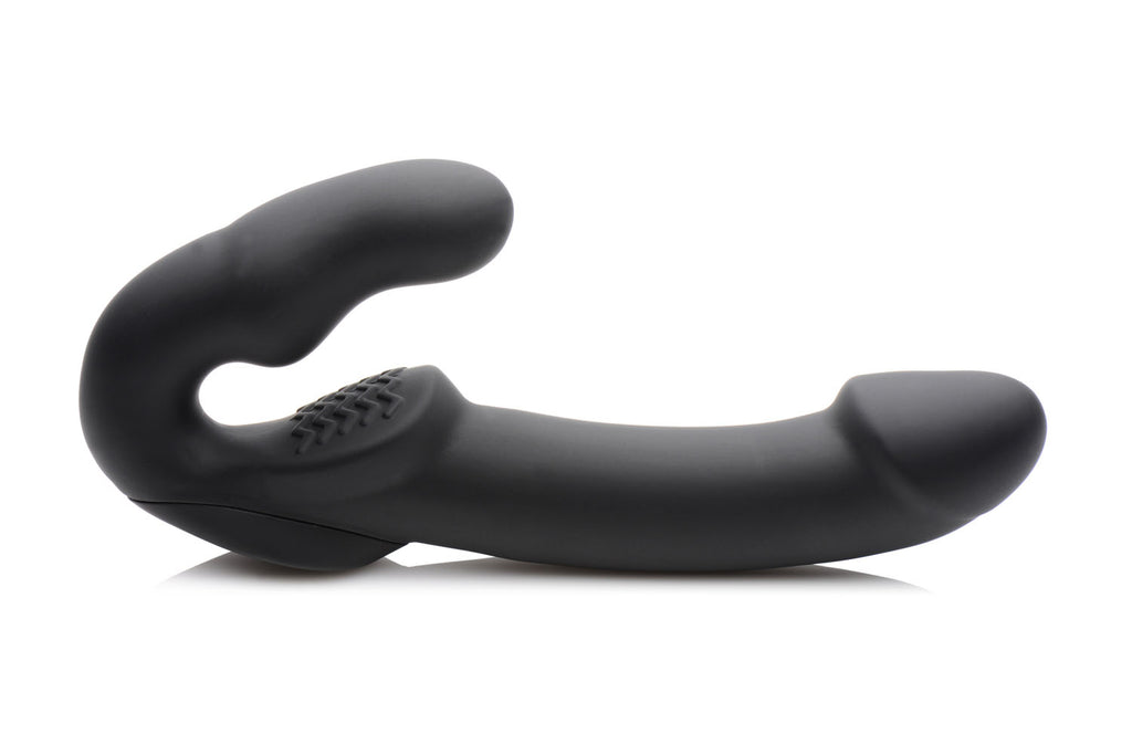 Evoke Rechargeable Vibrating Silicone Strapless Strap on by XR Brands from LoveMart Co.