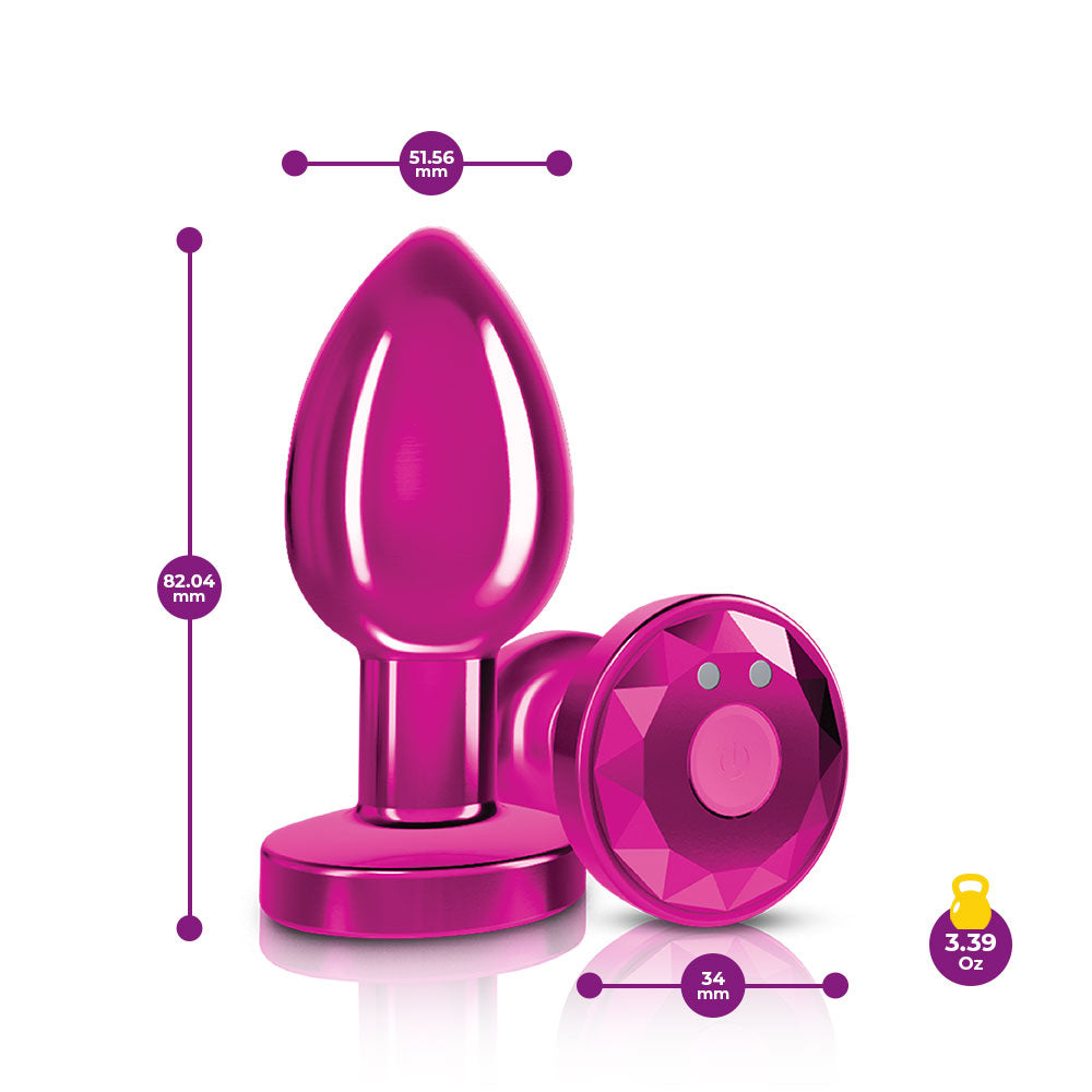 Vibrating Metal Remote Plug - Medium by Viben from LoveMart Co.