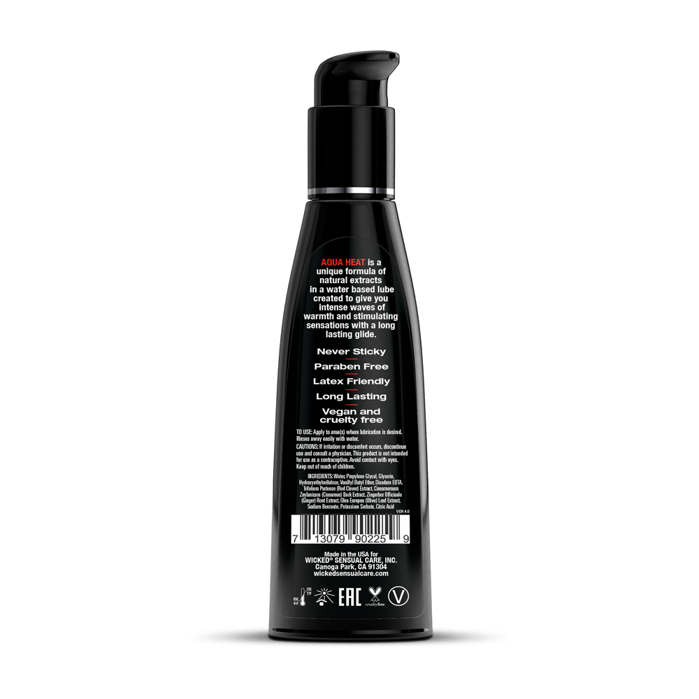 Heat Water Based Warming Lubricant - 4 Fl. Oz. by Wicked Sensual Care from LoveMart Co.