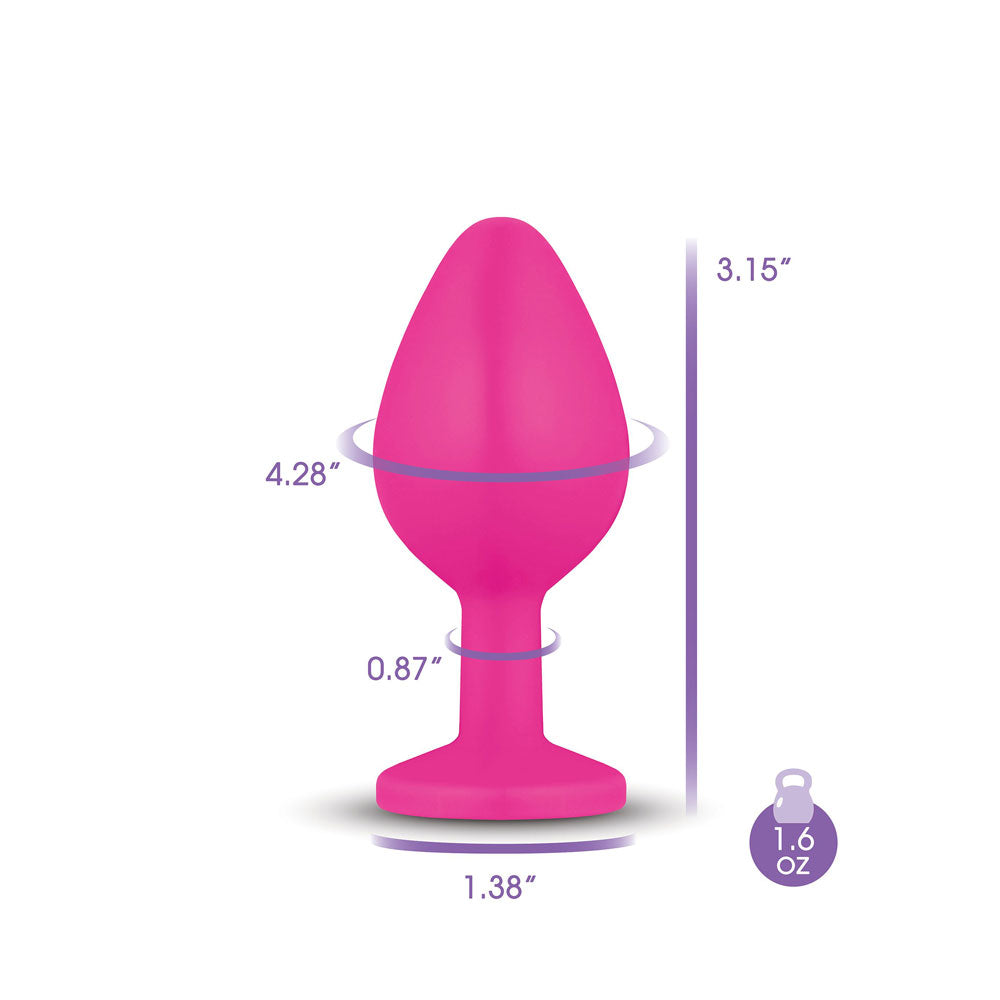 Gemma Purple Gem Silicone Plug - Medium by Viben from LoveMart Co.