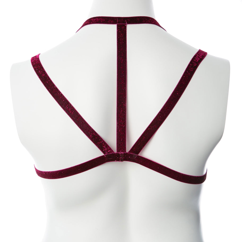 Gender Fluid Sugar Coated Harness - Small/large - Raspberry by Voodoo Toys from LoveMart Co.