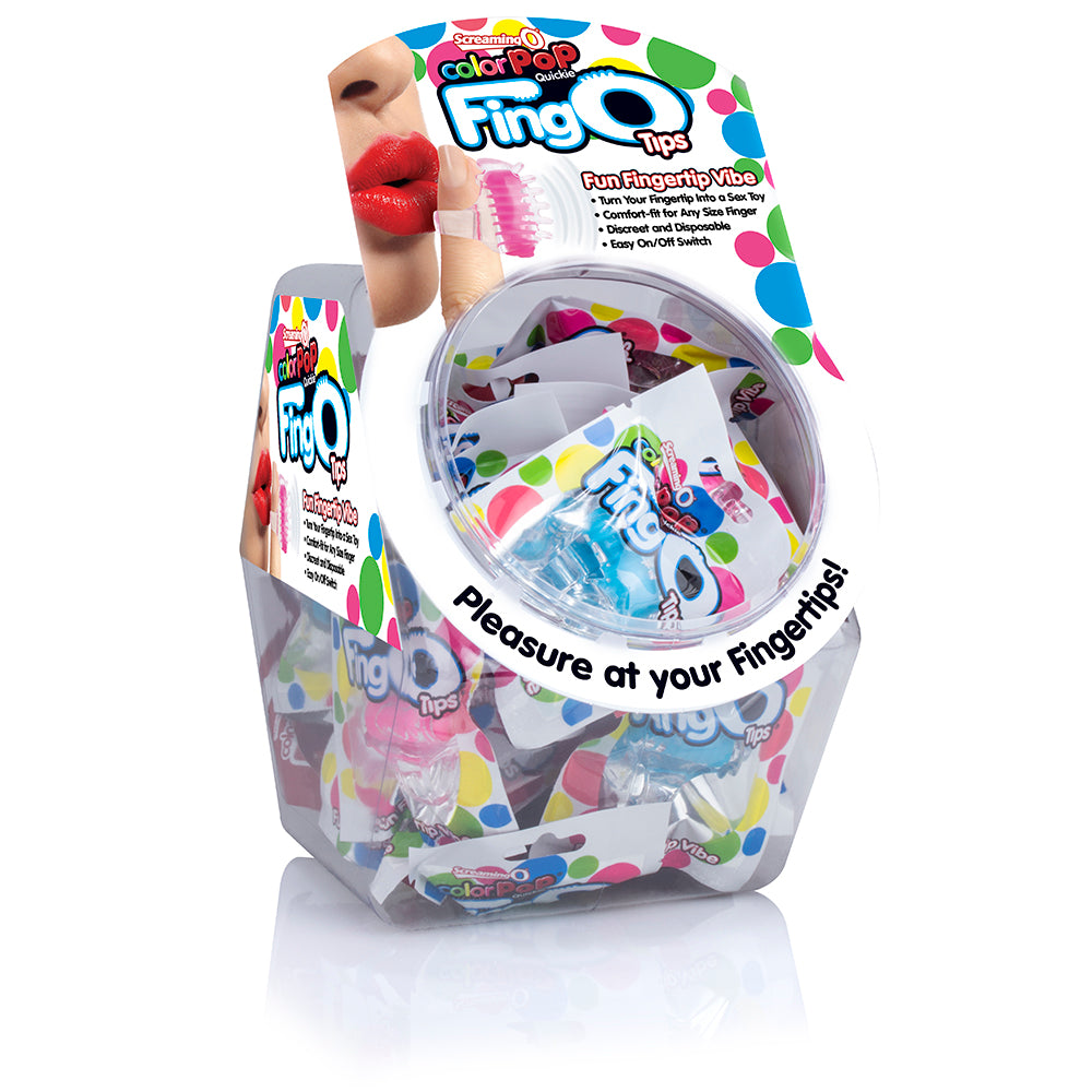 Fingo Tips - 36 Count Fishbowl - Assorted Colors by Screaming O from LoveMart Co.