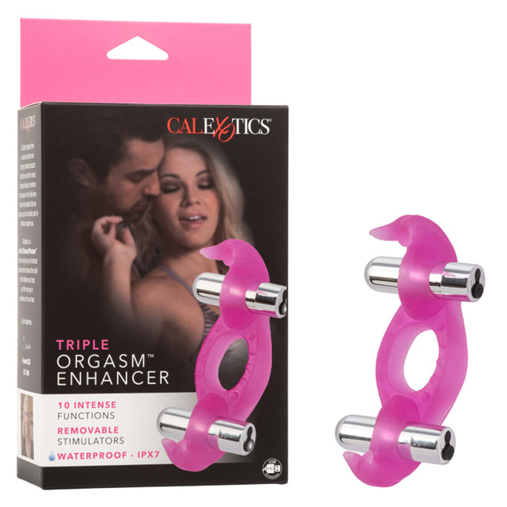 Silicone Triple Orgasm Erection Enhancer Rechargeable by CalExotics from LoveMart Co.