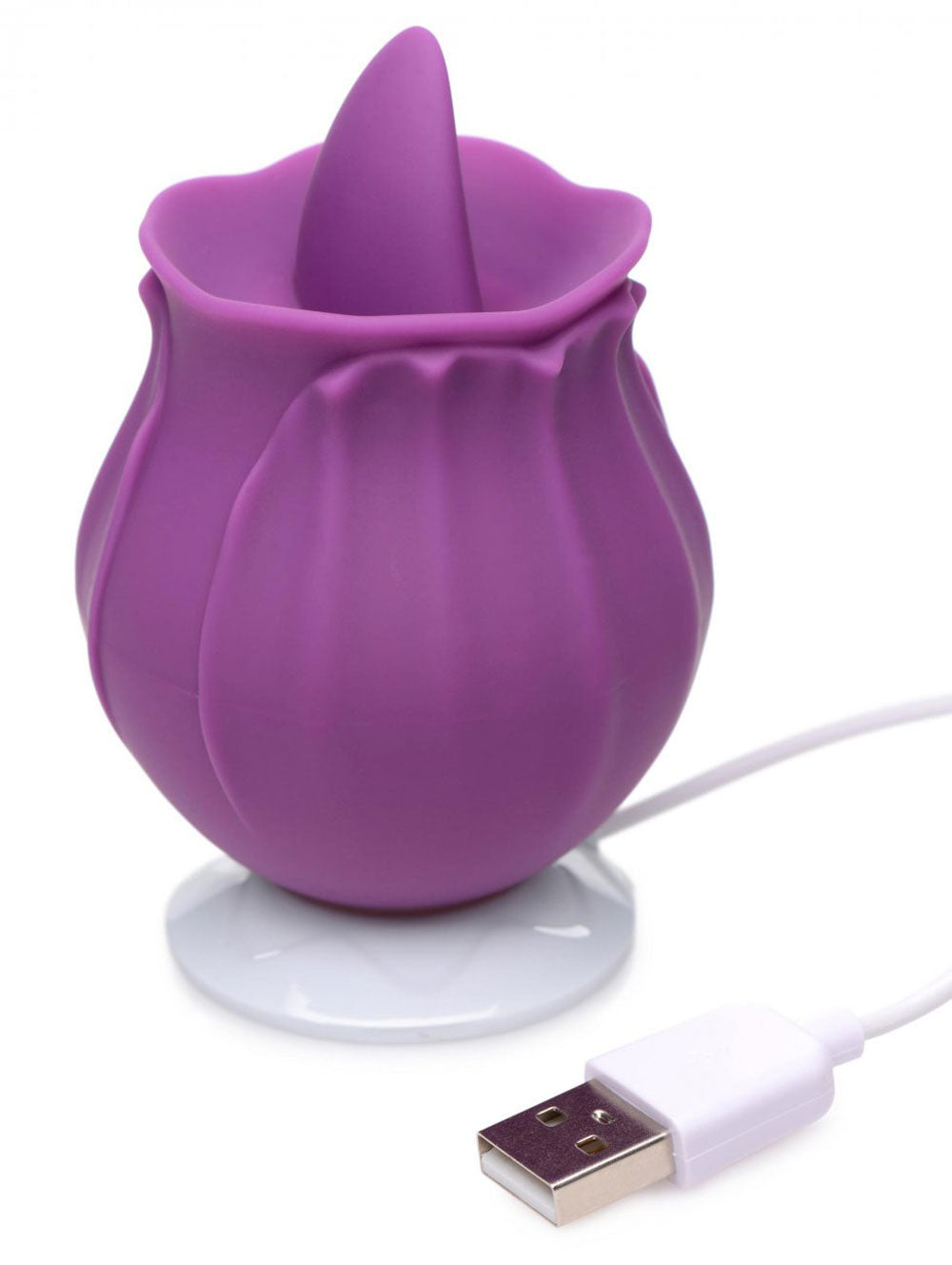 Inmi - Bloomgasm Wild Violet Licking Silicone Stimulator - Violet by XR Brands from LoveMart Co.