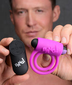 Bang - Silicone Cock Ring and Bullet With Remote Control by XR Brands from LoveMart Co.