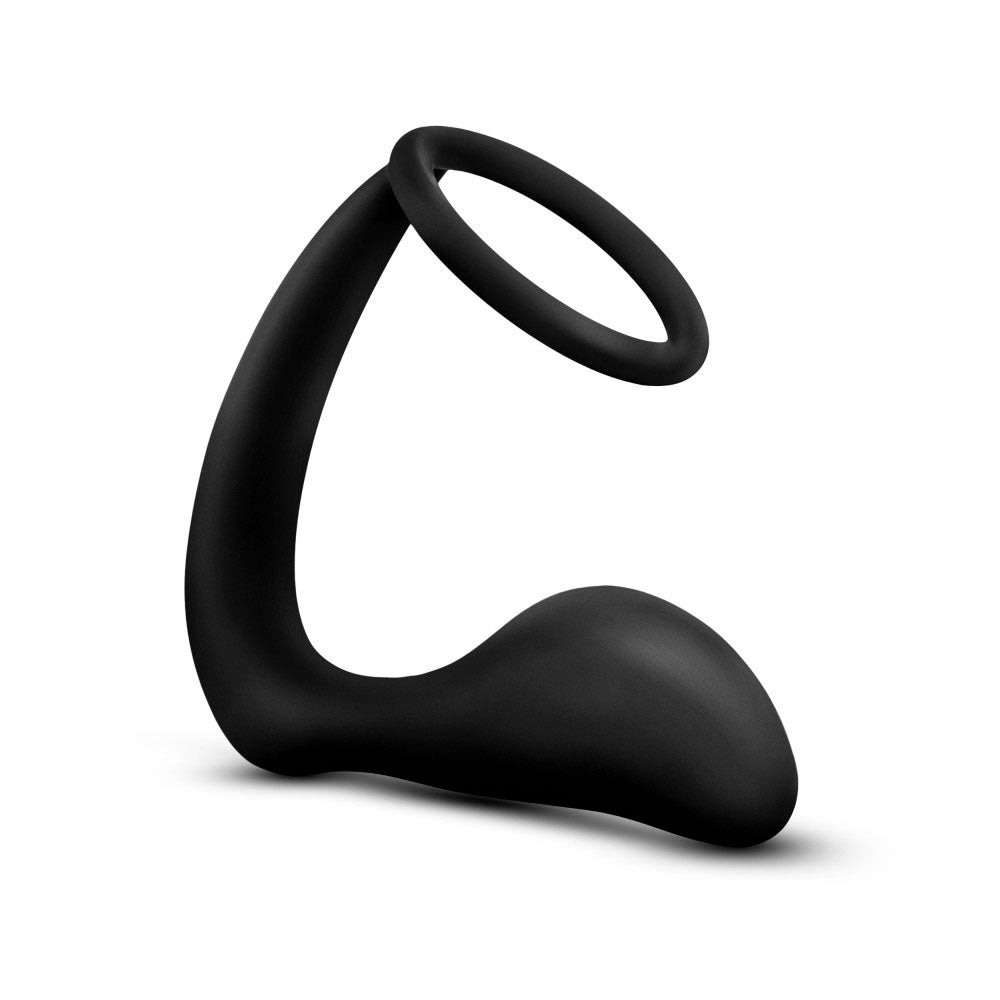 Anal Adventures - Platinum - Cock Ring Plug by Blush from LoveMart Co.