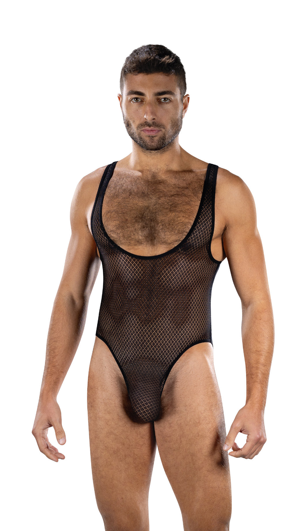 Fierce Deep v Mesh Bodysuit - Os by Envy Menswear from LoveMart Co.