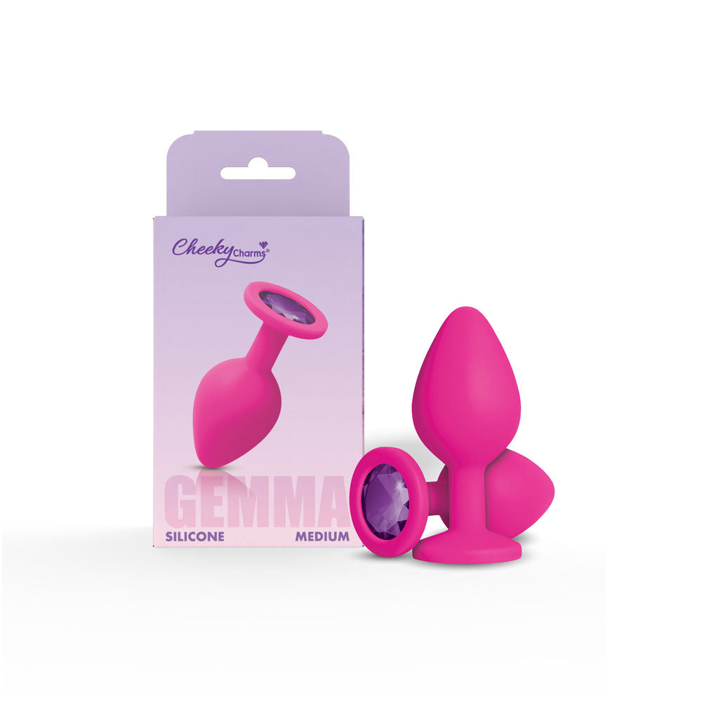 Gemma Purple Gem Silicone Plug - Medium by Viben from LoveMart Co.