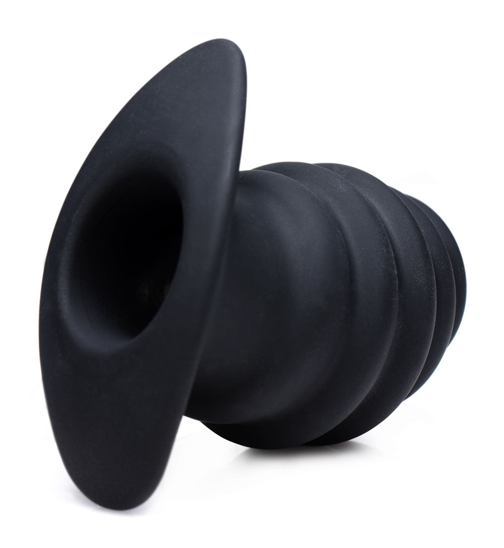 Hive Ass Tunnel Silicone Ribbed Hollow Anal Plug - Medium by XR Brands from LoveMart Co.