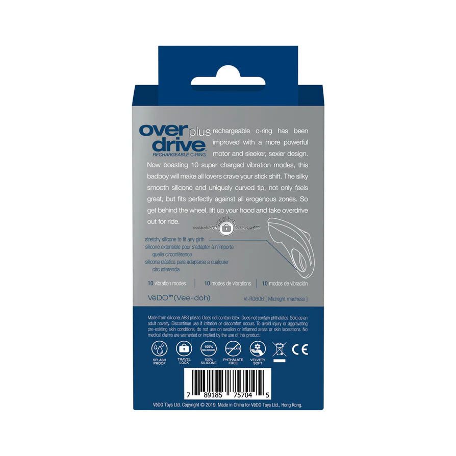 Over Drive Plus Rechargeable Cock Ring by VeDO from LoveMart Co.