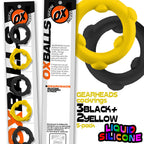 Gearheads 5 Pack Spinner Rings - Black by Oxballs from LoveMart Co.