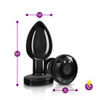 Vibrating Gunmetal Metal Remote Plug - Medium by Viben from LoveMart Co.