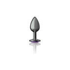 Round Gem Gunmetal Metal Plug - Sm by Viben from LoveMart Co.
