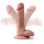 Dr. Skin Plus - 6 Inch Posable Dildo With Balls - Mocha by Blush from LoveMart Co.