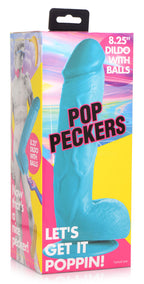 Pop Pecker 8.25 Inch Dildo With Balls by XR Brands from LoveMart Co.