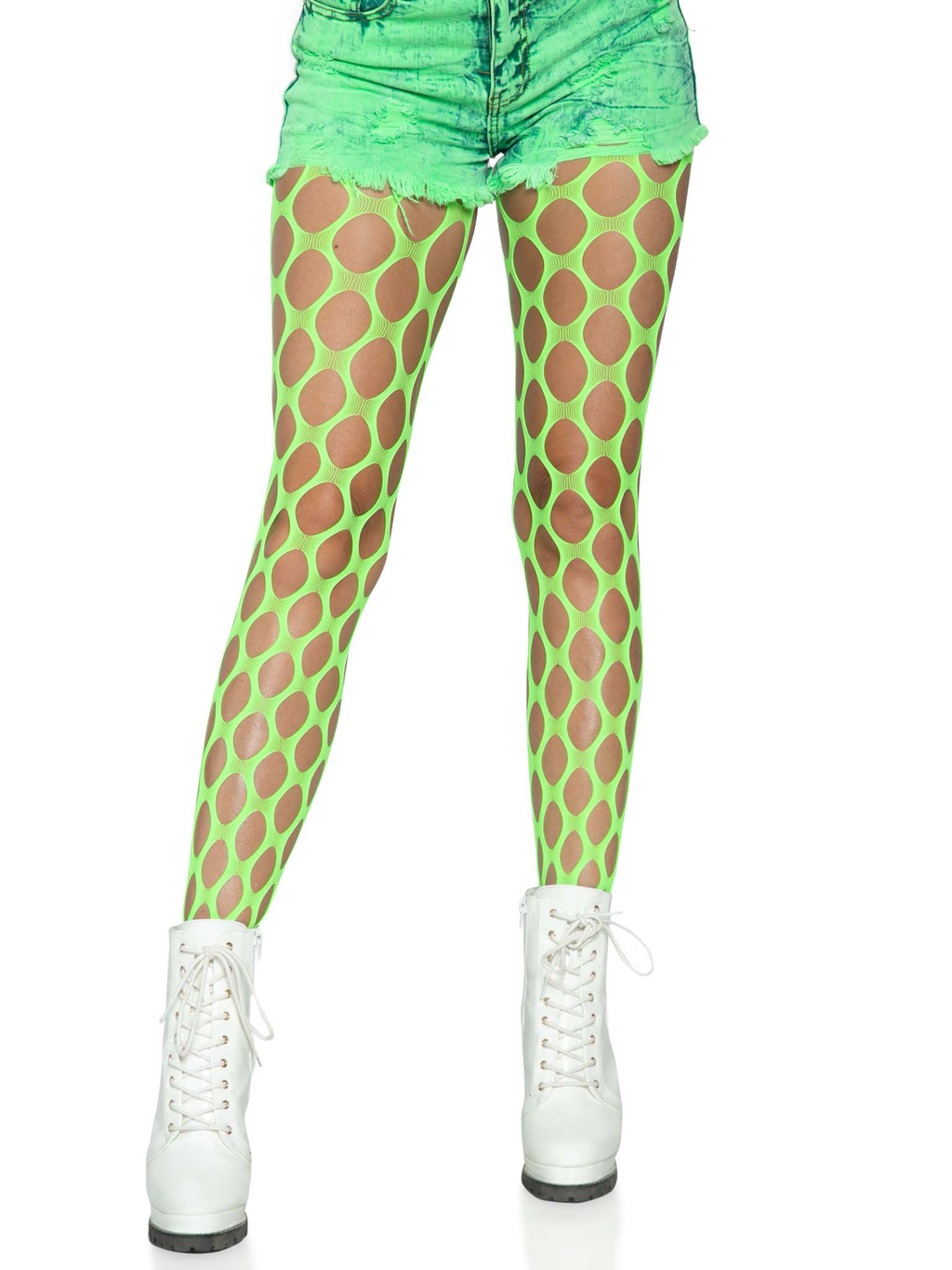 Jumbo Pothole Net Tights - Neon - One Size by Leg Avenue from LoveMart Co.