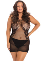 Lace Fantasy Mini Dress - 1x-3x by Rene Rofe from LoveMart Co.