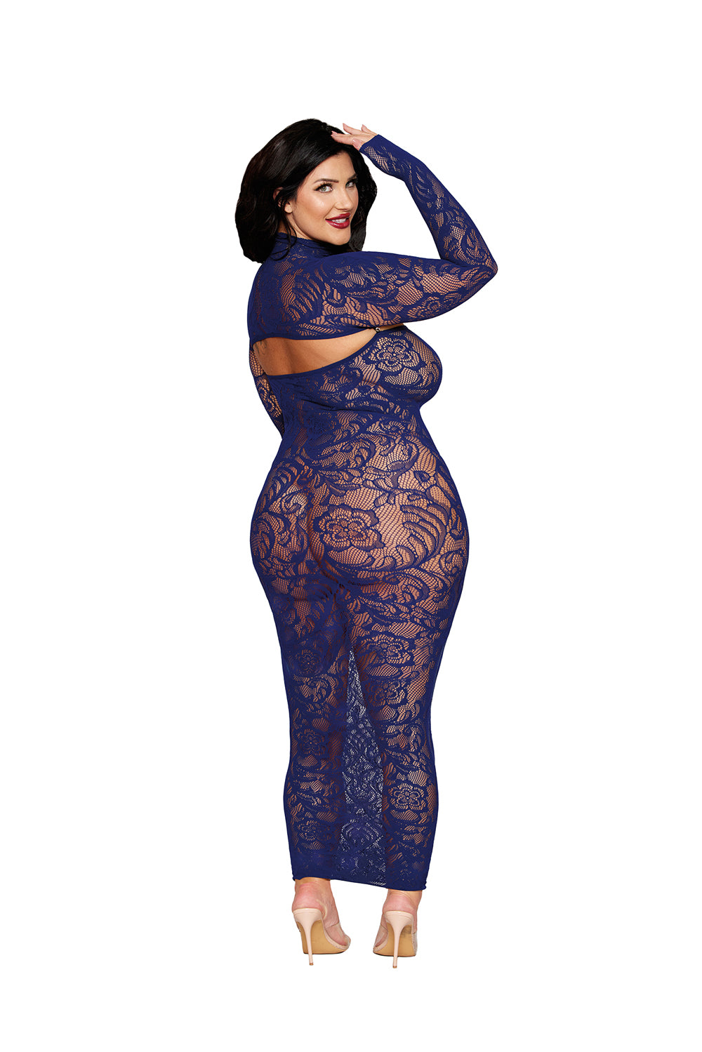 Bodystocking Gown and Shrug Dmnd - Queen - Eclipse by Dreamgirl from LoveMart Co.