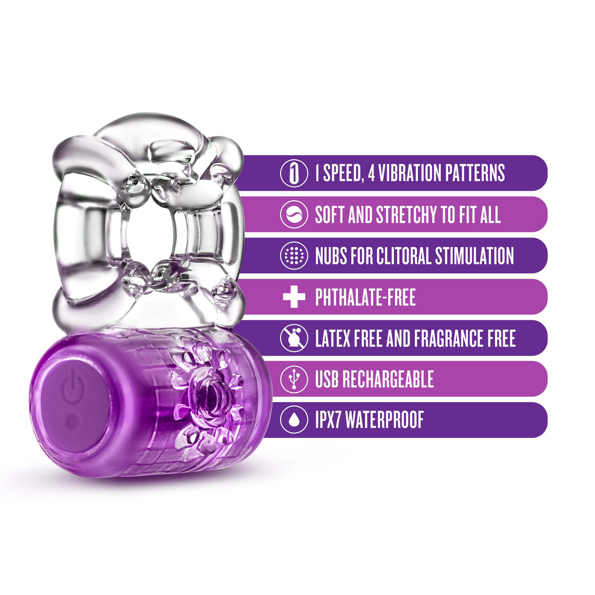 Play With Me - Pleaser Rechargeable C-Ring by Blush from LoveMart Co.