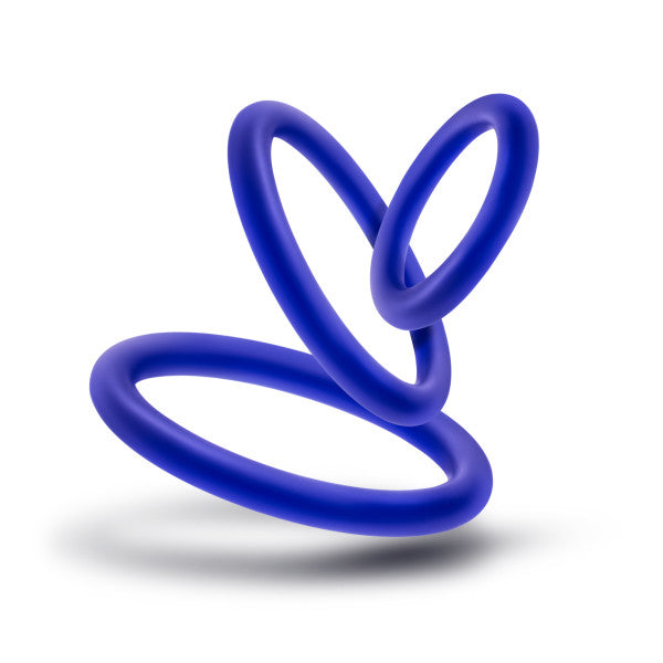 Performance - Vs4 Pure Premium Silicone Cockring Set - Indigo by Blush from LoveMart Co.