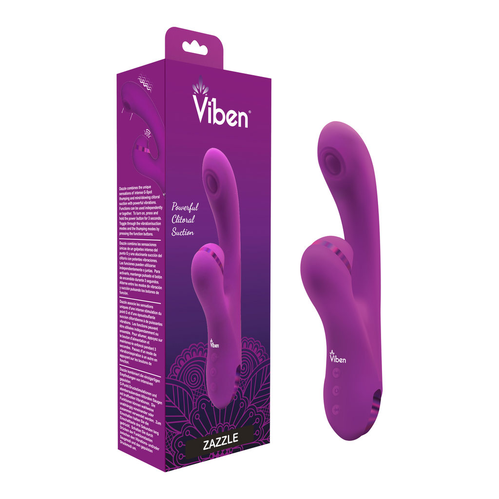 Zazzle Clitoral Suction/thumping Rabbit - Berry by Viben from LoveMart Co.