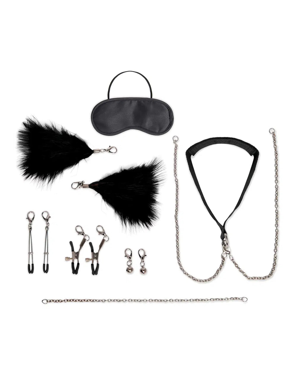 12 Pc Interchangeable Collar and Nipple Clips Set by Electric Novelties from LoveMart Co.