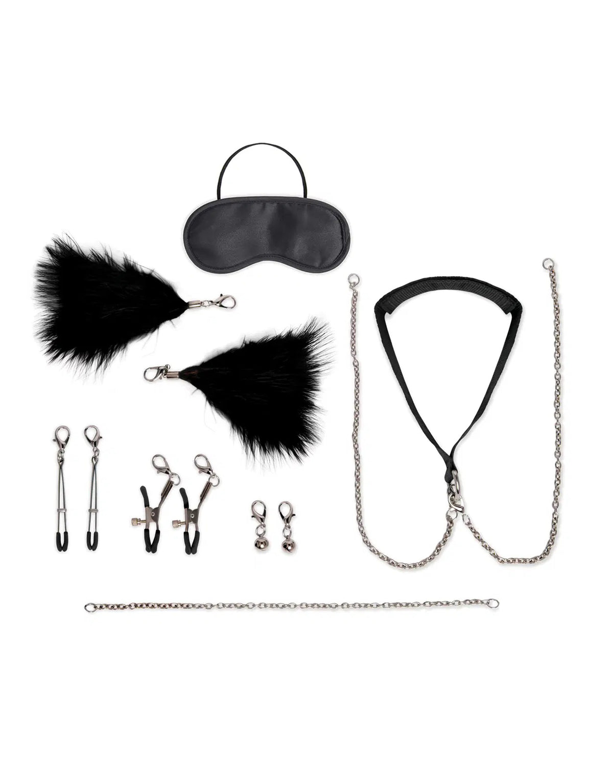 12 Pc Interchangeable Collar and Nipple Clips Set by Electric Novelties from LoveMart Co.