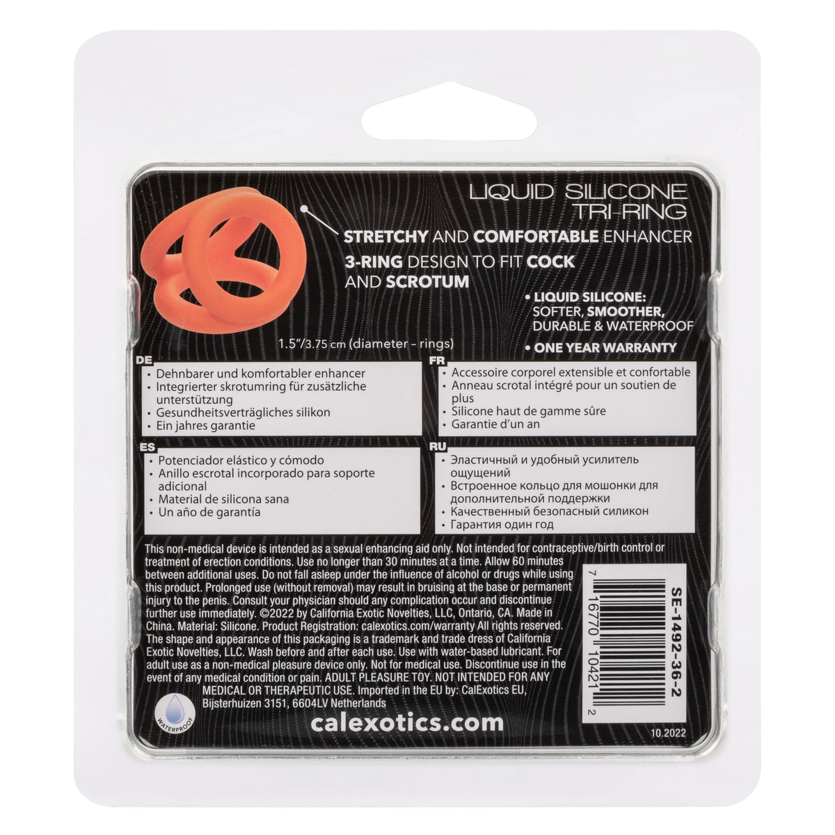 Alpha Liquid Silicone Tri-Ring by CalExotics from LoveMart Co.
