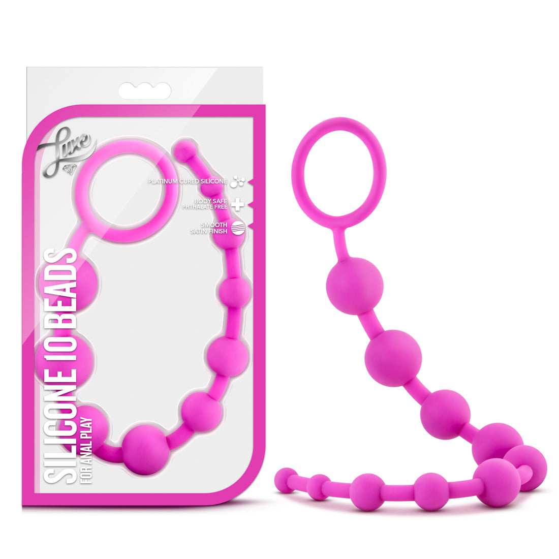 Luxe Silicone 10 Beads - Fuchsia by Blush from LoveMart Co.