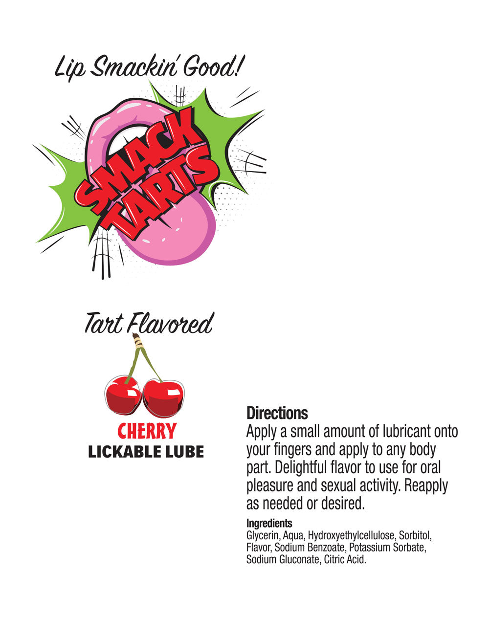 Smack Tarts 2oz Lickable Flavored Lubricant - Cherry by Little Genie from LoveMart Co.