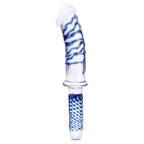11 Inch Realistic Double Ended Glass Dildo With Handle - /clear by Electric Novelties from LoveMart Co.
