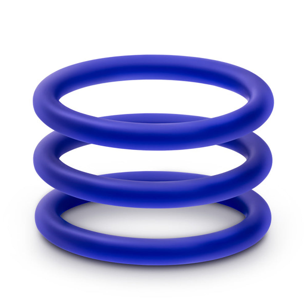Performance - Vs1 Pure Premium Silicone Cockrings - Medium - Indigo by Blush from LoveMart Co.