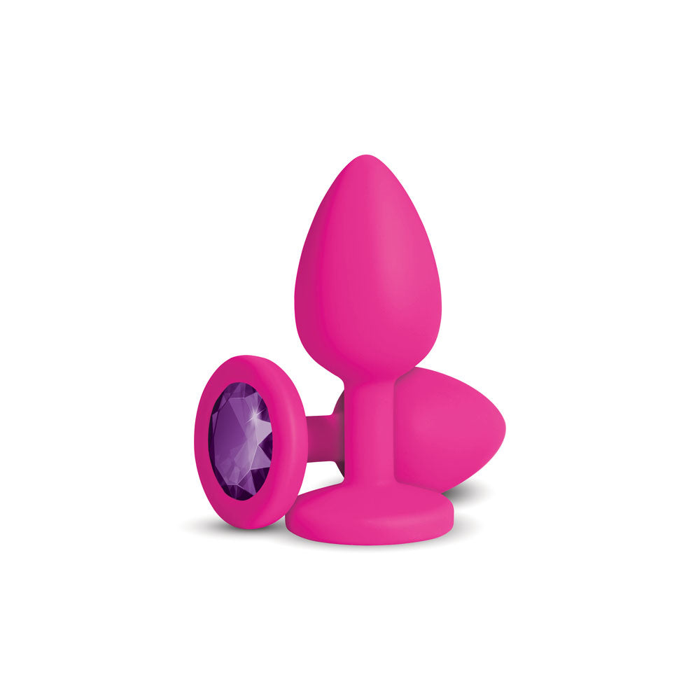 Gemma Purple Gem Silicone Plug - Medium by Viben from LoveMart Co.
