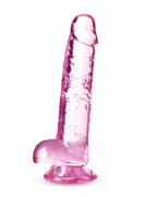 Naturally Yours - 7 Inch Crystalline Dildo - Rose by Blush from LoveMart Co.