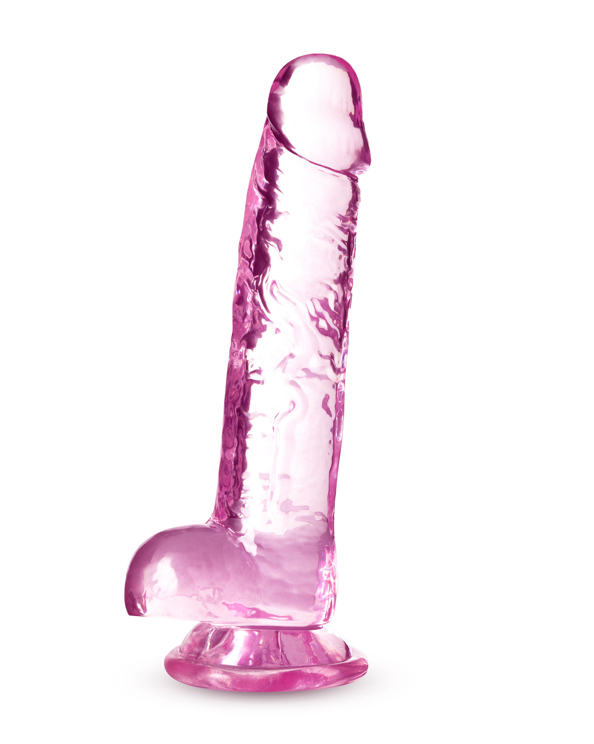 Naturally Yours - 7 Inch Crystalline Dildo - Rose by Blush from LoveMart Co.