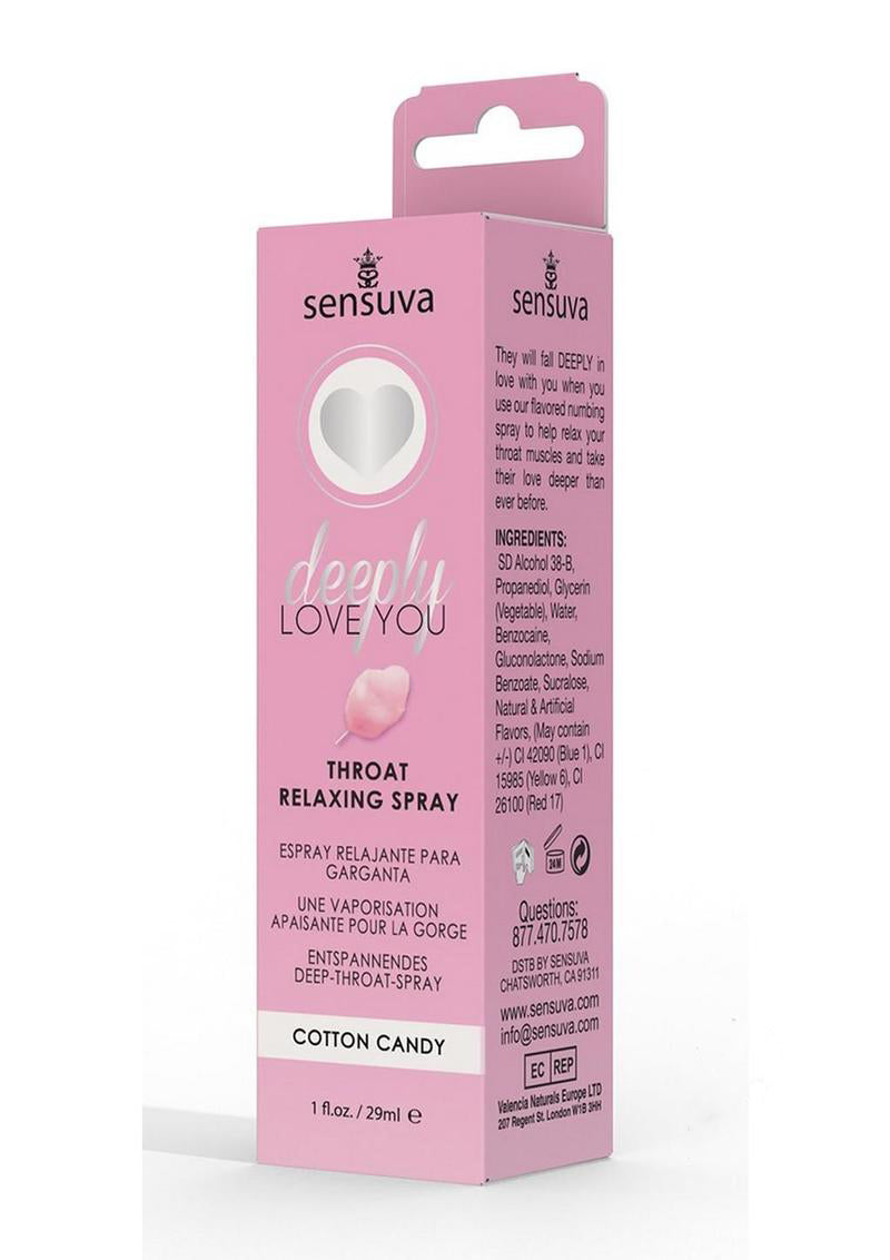 Deeply Love You Throat Relaxing Spray - 1 Fl. Oz. - Cotton Candy by Sensuva from LoveMart Co.