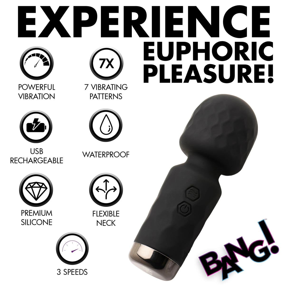10x Mini Silicone Wand by XR Brands from LoveMart Co.
