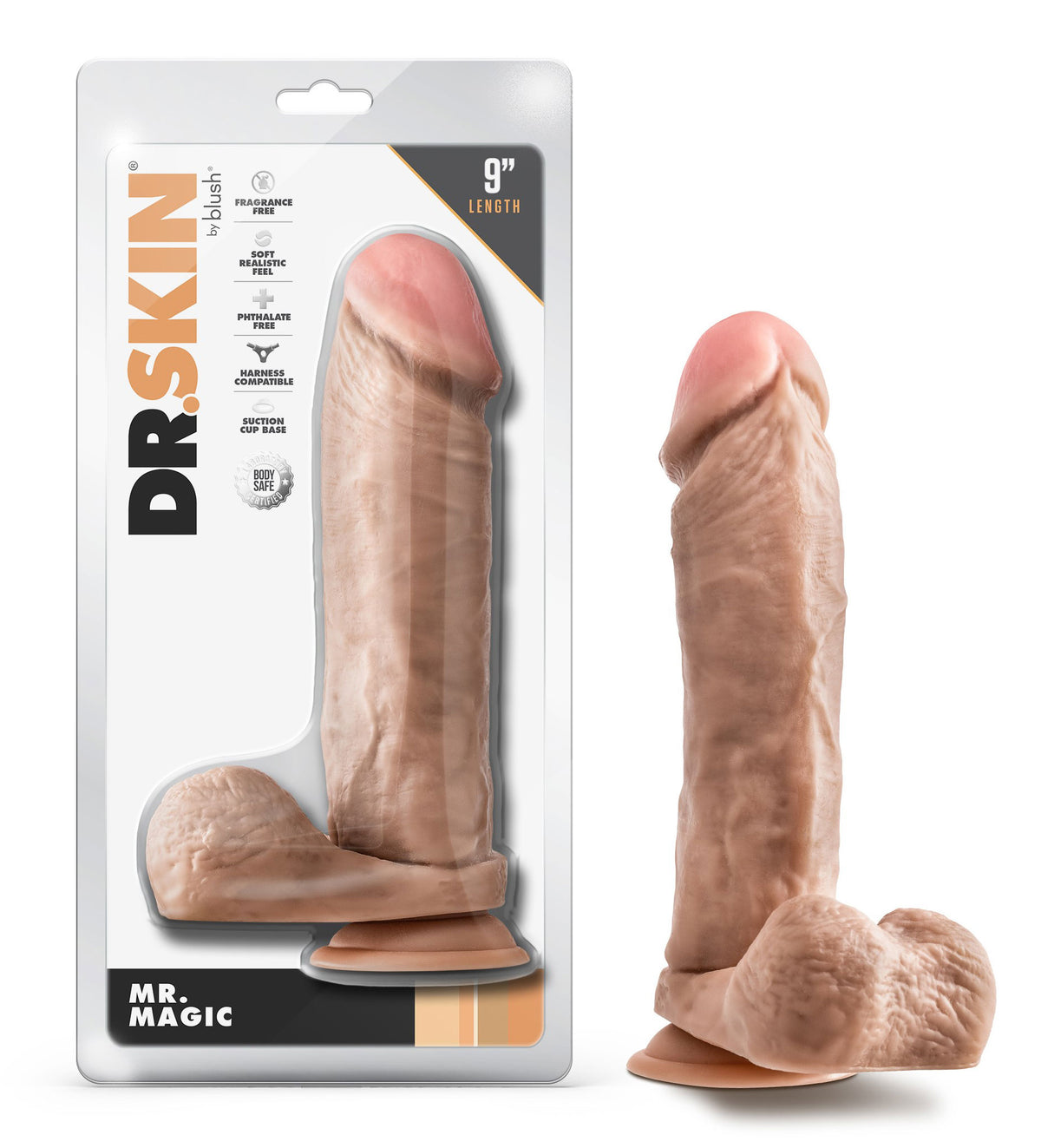 Dr. Skin - Mr. Magic - 9 Inch Dildo With Balls by Blush from LoveMart Co.