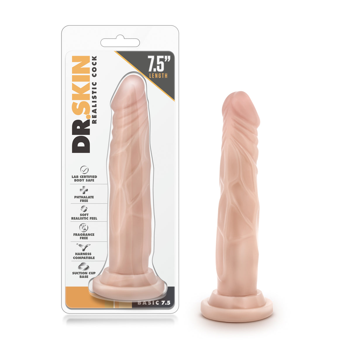 Dr. Skin - Realistic Cock - Basic 7.5 by Blush from LoveMart Co.