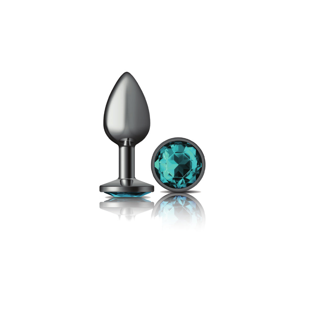 Teal Round Gem Metal Plug - Sm by Viben from LoveMart Co.