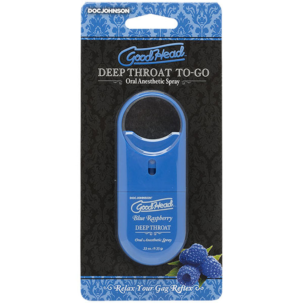 Goodhead - Deep Throat Spray to-Go - Raspberry - .33 Oz. by Doc Johnson from LoveMart Co.